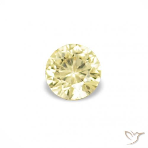 1.53ctw Blasses Gelb Saphir, Runden, VVS-VS