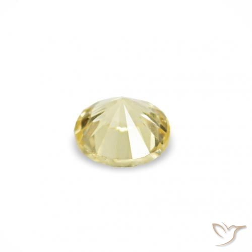 1.53 ct natürliche Blasses Gelb Saphir-Edelsteine, Runden, VVS-VS