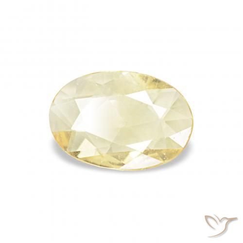 9,17 ctw natürlicher hellgelb Saphir, Oval, VVS
