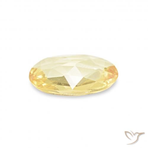 9,17 ctw natürlicher hellgelb Saphir, Oval, VVS