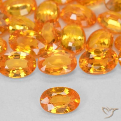 10.13 ct natürliche hellorange Saphir-Edelsteine, Oval, VVS-VS