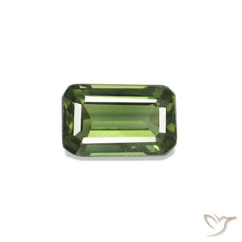 0.38ct Grüner Saphir, Smaragdschliff, VS
