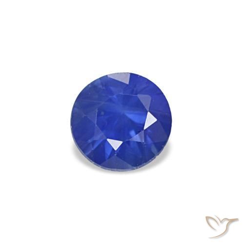 5.45 ct natürliche Navy blau Saphir-Edelsteine, Rund Schliff, VVS-VS