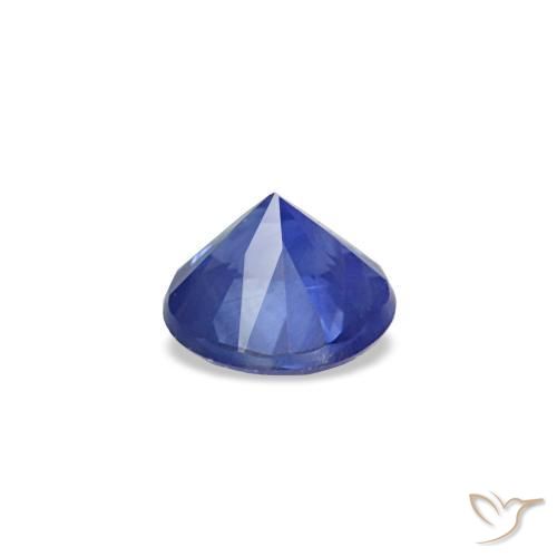 5.45 ct natürliche Navy blau Saphir-Edelsteine, Rund Schliff, VVS-VS