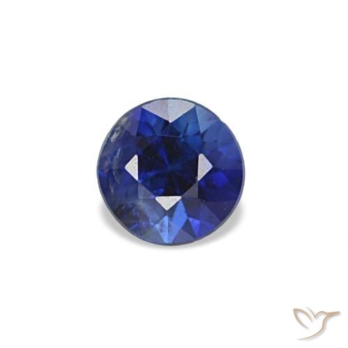 9.31 ct natürliche dunkelblau Saphir-Edelsteine, Rund Schliff, VS