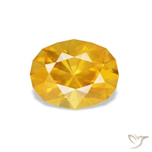 0,92 ctw natürlicher goldener Saphir, Oval Schliff, VVS