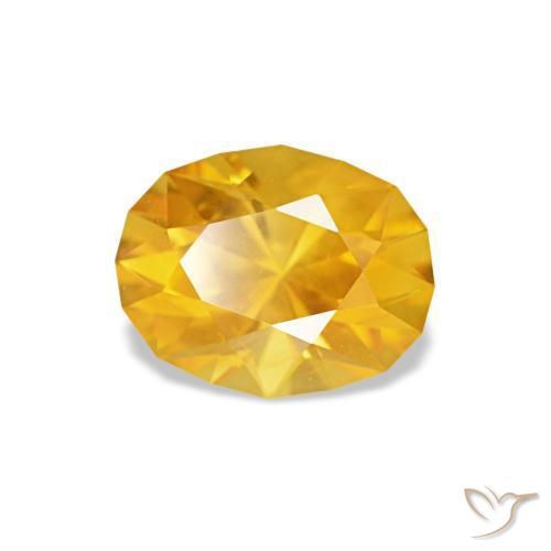 0,92 ctw natürlicher goldener Saphir, Oval Schliff, VVS
