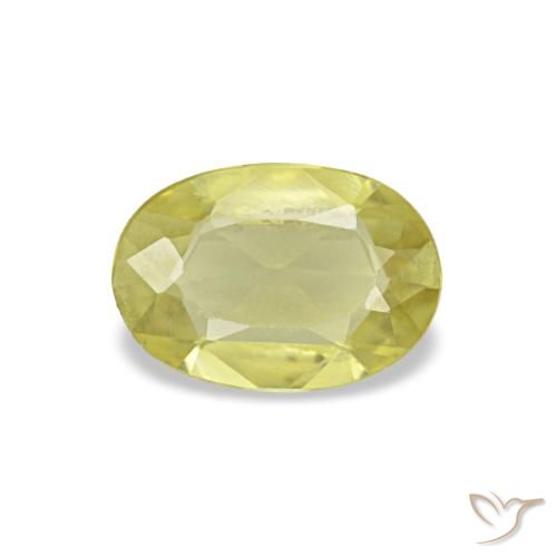 0.45ct Gelber Saphir, Oval, VVS-VS