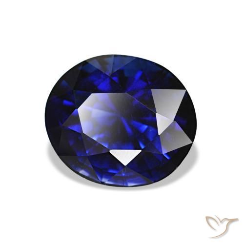 1,34 ctw natürlicher blauer Saphir, Oval Schliff, VVS