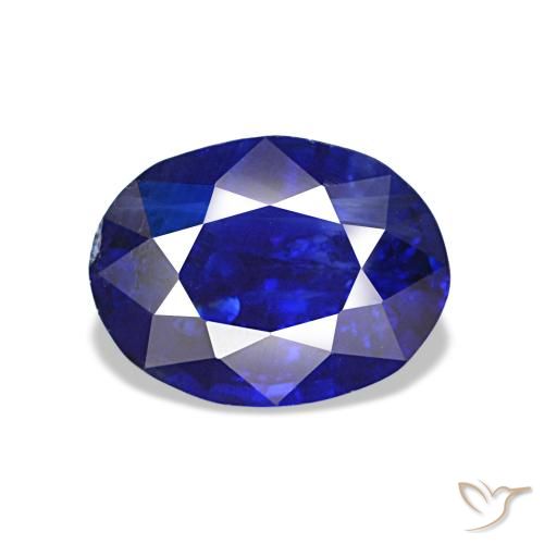 1,43 ctw natürlicher blauer Saphir, Oval Schliff, VS