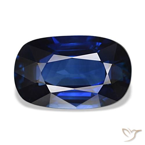3,01 ctw natürlicher blauer Saphir, Kissenschliff, VVS