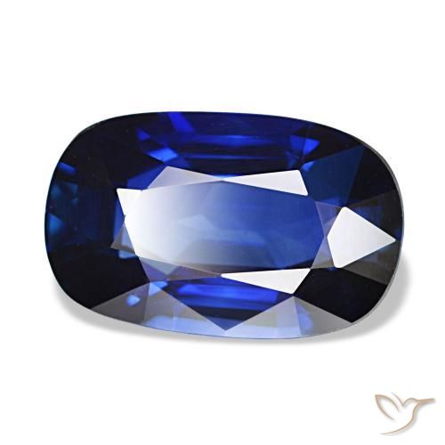 3,01 ctw natürlicher blauer Saphir, Kissenschliff, VVS