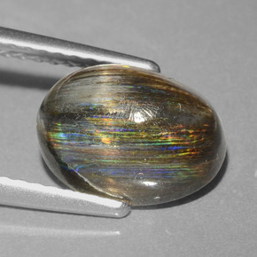 9,17 ctw natürlicher regenbogenfarbend Skapolith, Oval Schliff, Transparent