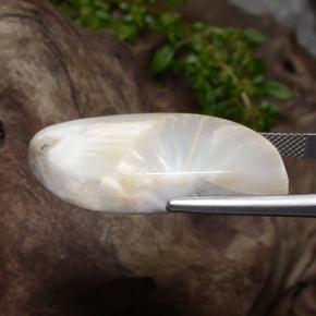 9,17 ctw natürlicher Weiß Scolecit, Ausgefallene Form, Lichtundurchlässig