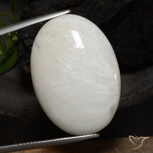23.76ct Natürlicher Warmweiß Skolezit, Oval, Lichtundurchlässig