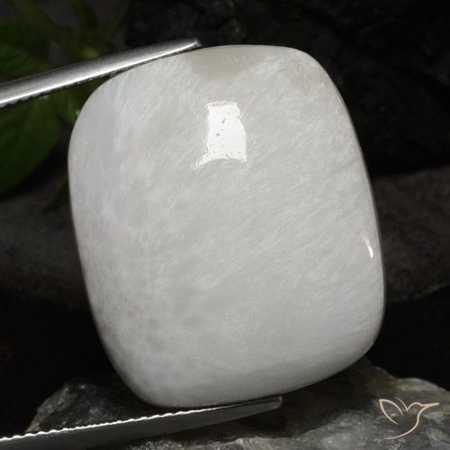 23.86ct Natürlicher Hellgraues Weiß Skolezit, Kissen, Lichtundurchlässig