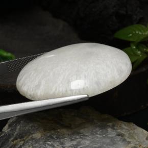 9,17 ctw natürlicher Weiß Skolezit, Oval Schliff, Lichtundurchlässig