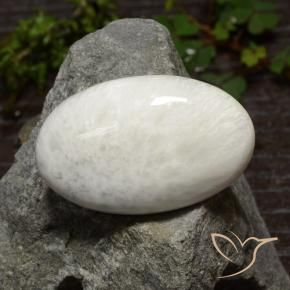 9,17 ctw natürlicher Hellweiß Skolezit, Oval Schliff, Lichtundurchlässig