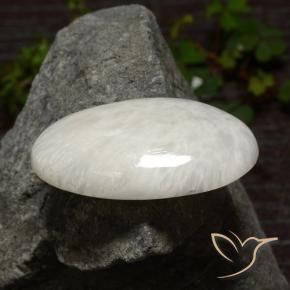 9,17 ctw natürlicher Hellweiß Skolezit, Oval Schliff, Lichtundurchlässig