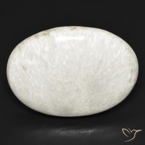 25.44ct Natürlicher Hellweiß Skolezit, Oval, Lichtundurchlässig