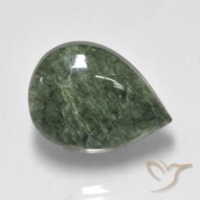 9,17 ctw natürlicher Medium Green  Seraphinite, Birnenform, Lichtundurchlässig