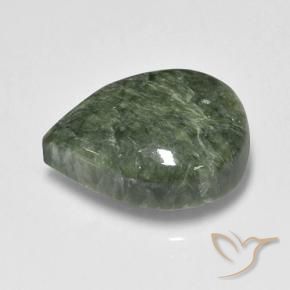9,17 ctw natürlicher Medium Green  Seraphinite, Birnenform, Lichtundurchlässig