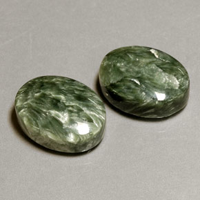  ct natürliche grüner Seraphinit-Edelsteine, Oval Schliff, Lichtundurchlässig
