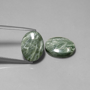  ct natürliche Grün Seraphinite-Edelsteine, Oval Schliff, Lichtundurchlässig