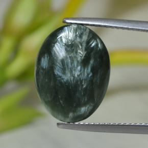 7,43 ctw natürlicher grüner Seraphinit, Oval Schliff, Lichtundurchlässig