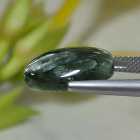 7,43 ctw natürlicher grüner Seraphinit, Oval Schliff, Lichtundurchlässig