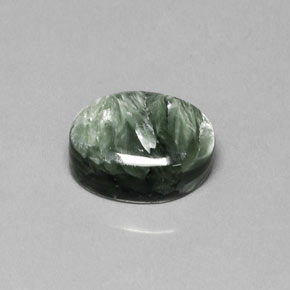 9,17 ctw natürlicher Grün Seraphinite, Oval Schliff, Lichtundurchlässig