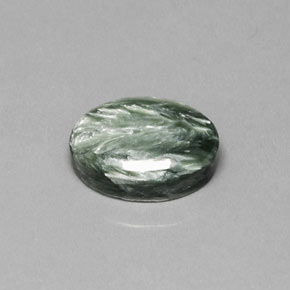 8,94 ctw natürlicher grüner Seraphinit, Oval Schliff, Lichtundurchlässig