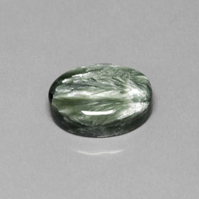 8,92 ctw natürlicher grüner Seraphinit, Oval Schliff, Lichtundurchlässig
