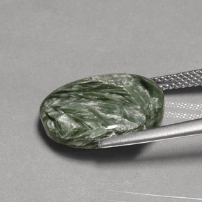 9,17 ctw natürlicher Grün Seraphinite, Oval Schliff, Lichtundurchlässig