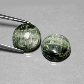  ct natürliche Grün Seraphinite-Edelsteine, Rund Schliff, Lichtundurchlässig