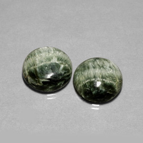  ct natürliche Grün Seraphinite-Edelsteine, Rund Schliff, Lichtundurchlässig