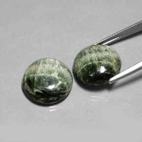  ct natürliche Grün Seraphinite-Edelsteine, Rund Schliff, Lichtundurchlässig