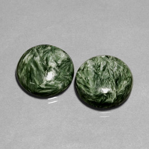  ct natürliche grüner Seraphinit-Edelsteine, Rundschliff, Lichtundurchlässig