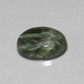 4,57 ctw natürlicher grüner Seraphinit, Oval Schliff, Lichtundurchlässig