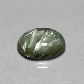 4,86 ctw natürlicher grüner Seraphinit, Oval Schliff, Lichtundurchlässig
