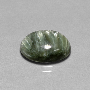 4,60 ctw natürlicher grüner Seraphinit, Oval Schliff, Lichtundurchlässig