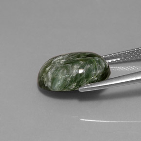 4,80 ctw natürlicher grüner Seraphinit, Oval Schliff, Lichtundurchlässig