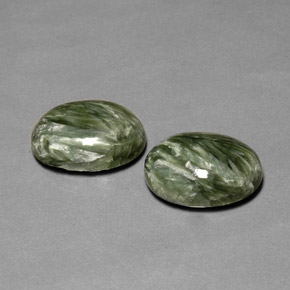  ct natürliche Grün Seraphinite-Edelsteine, Oval Schliff, Lichtundurchlässig