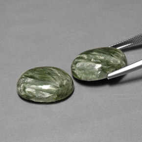  ct natürliche Grün Seraphinite-Edelsteine, Oval Schliff, Lichtundurchlässig