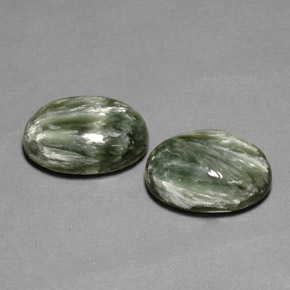  ct natürliche grüner Seraphinit-Edelsteine, Oval Schliff, Lichtundurchlässig