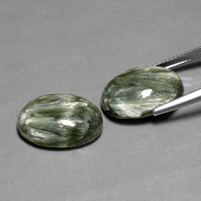  ct natürliche grüner Seraphinit-Edelsteine, Oval Schliff, Lichtundurchlässig