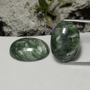 21,06 ct natürliche grüner Seraphinit-Edelsteine, Oval Schliff, Lichtundurchlässig