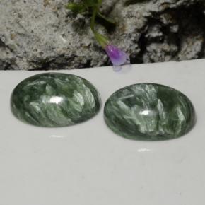 21,06 ct natürliche grüner Seraphinit-Edelsteine, Oval Schliff, Lichtundurchlässig