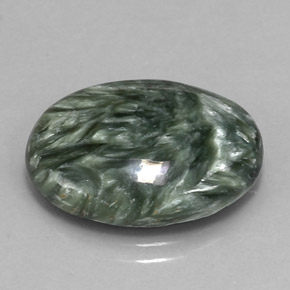 11,98 ctw natürlicher grüner Seraphinit, Oval Schliff, Lichtundurchlässig
