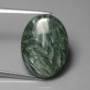 9,17 ctw natürlicher Grün Seraphinite, Oval Schliff, Lichtundurchlässig